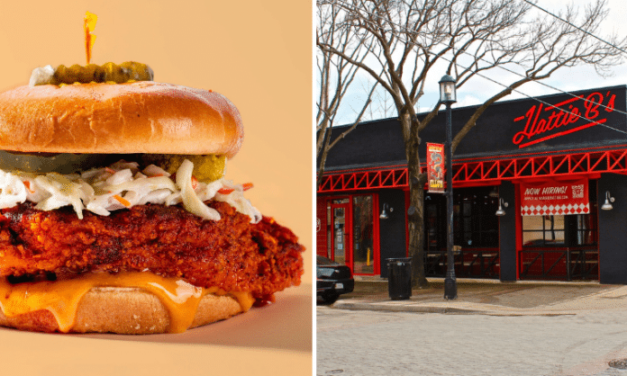 Nashville Hot Chicken Sandwich and Dallas Exterior