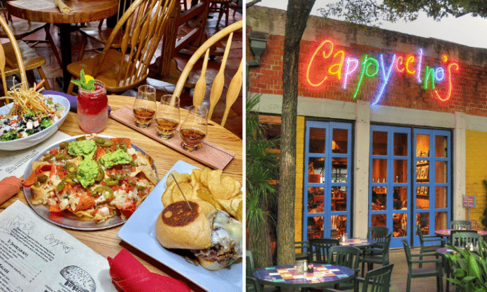 bar and bistro food on a table and bright colorful 