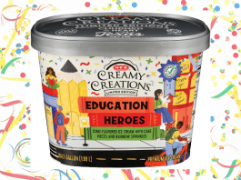 H-E-B cream creations ice cream limited-edition flavor "Education Heroes"