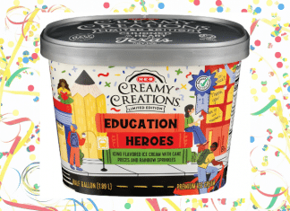 H-E-B cream creations ice cream limited-edition flavor "Education Heroes"