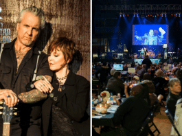 Pat Benatar and Neil Giraldo and Mesquite Convention Center during a concert