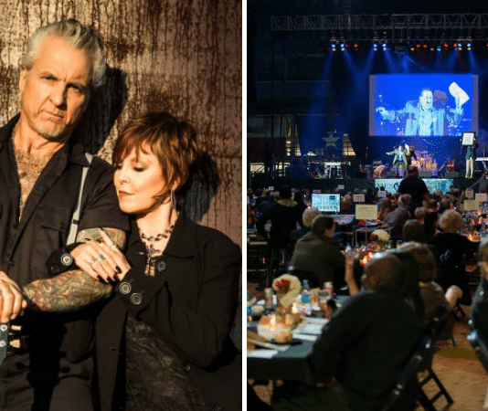 Pat Benatar and Neil Giraldo and Mesquite Convention Center during a concert