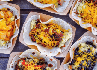 variety of tacos in trays