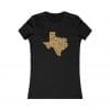 texas shape leopard print t-shirt