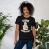 sam hugeguns texas shirt design on black female