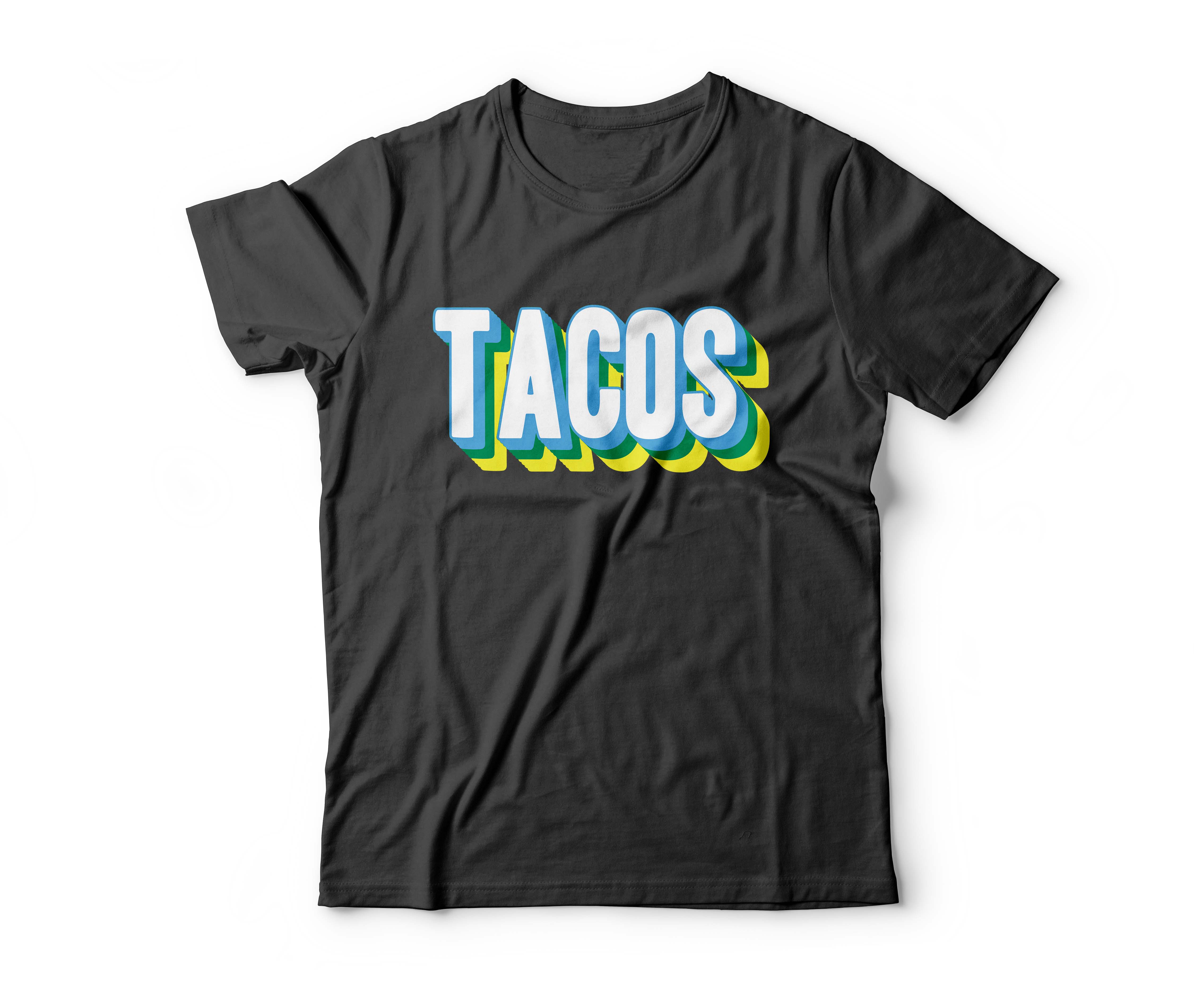 colorful tacos t-shirt