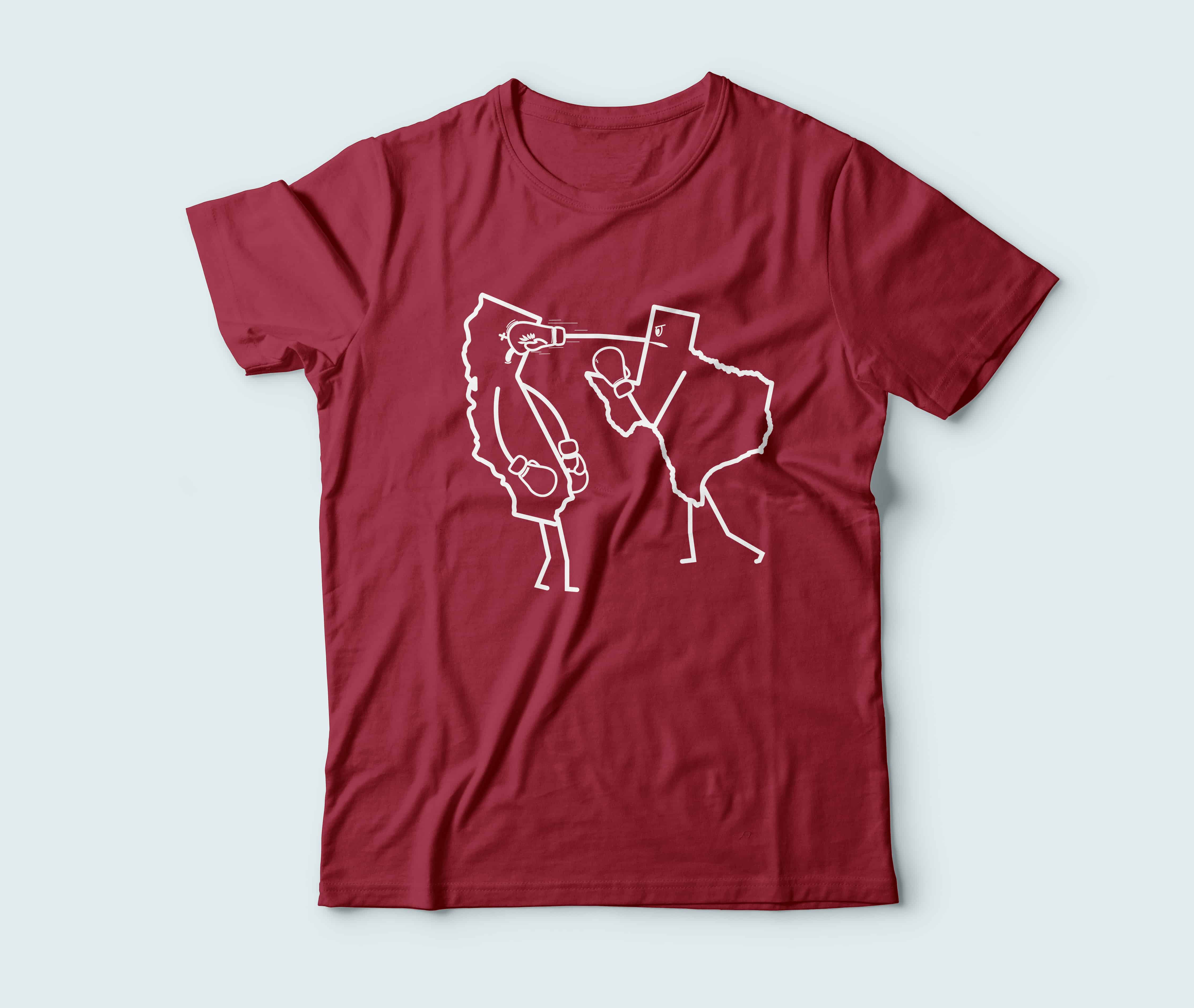 texas punching california t-shirt