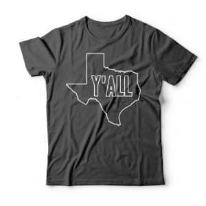 y'all texas outline shirt