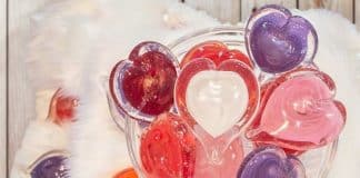 custom glass hearts at wimberly glassworks