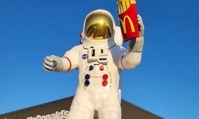 giant mcdonald's astronaut in houston texas