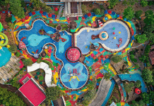 birds eye view of water park from pexels tom fisk