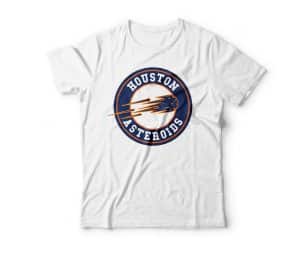 houston asteroids logo t-shirt
