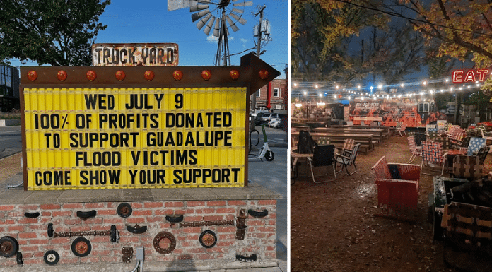 truck yard donating 100% of profits to flood victims