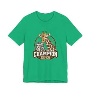 Gracie the Giraffe Hide and Seek 2026 Texas State Champ Short Sleeve T-Shirt