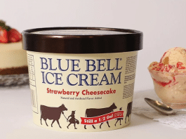 blue bell strawberry cheesecake ice cream