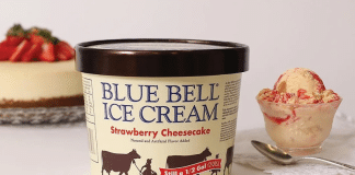 blue bell strawberry cheesecake ice cream