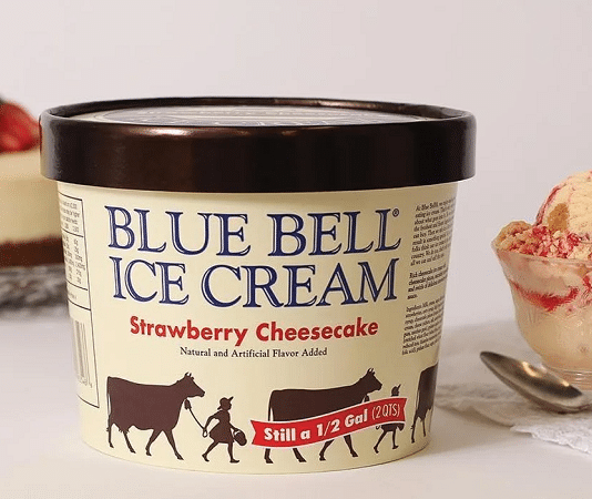 blue bell strawberry cheesecake ice cream