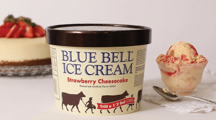 blue bell strawberry cheesecake ice cream