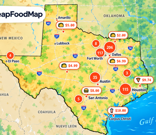 North Texas Engineer Turns Career Change Into a New Tool for Finding Affordable Local Food cheap food map featured image