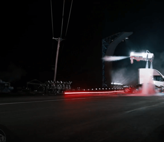 tesla roadster flying car jumping other tesla vehicles